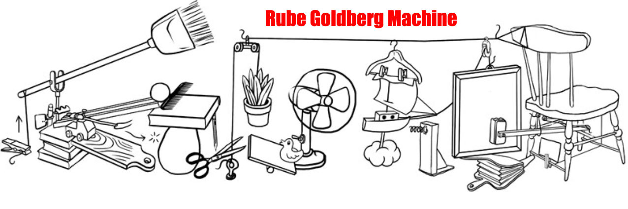 rube goldberg device drawing